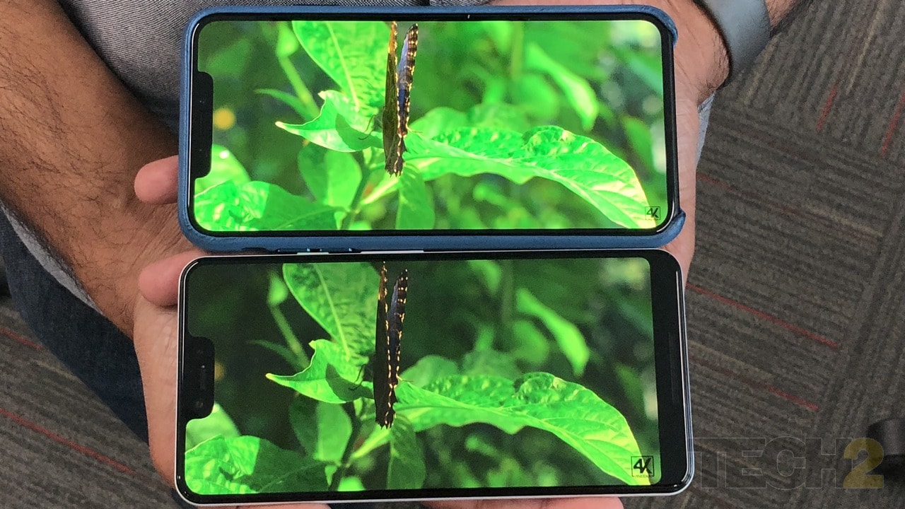 The differences between the iPhone XS Max (top) and the Pixel 3 XL (bottom) while watching HDR content on YouTube are minimal. Image: tech2